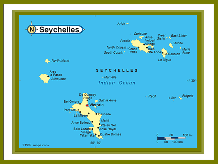 world atlas map of africa. Seychelles Map with Africa Map